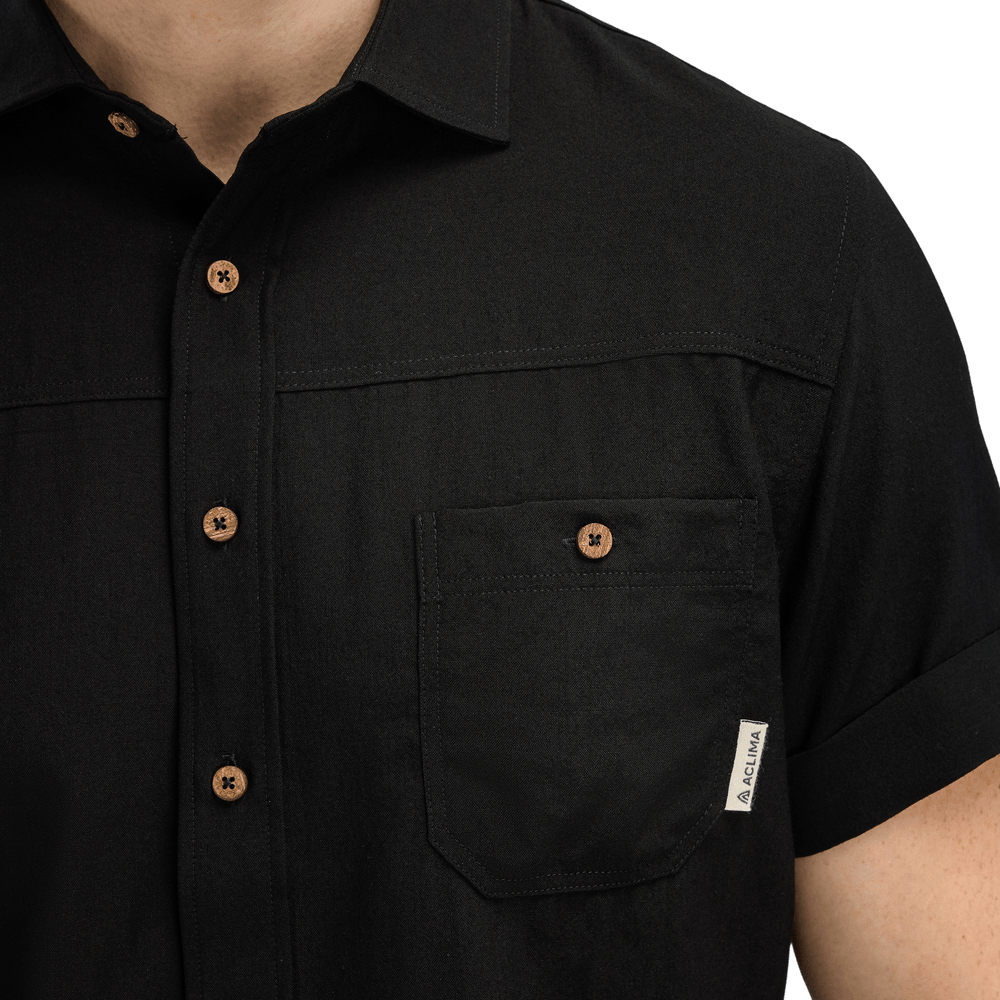 LeisureWool short sleeve shirt M's Jet Black, view: 2