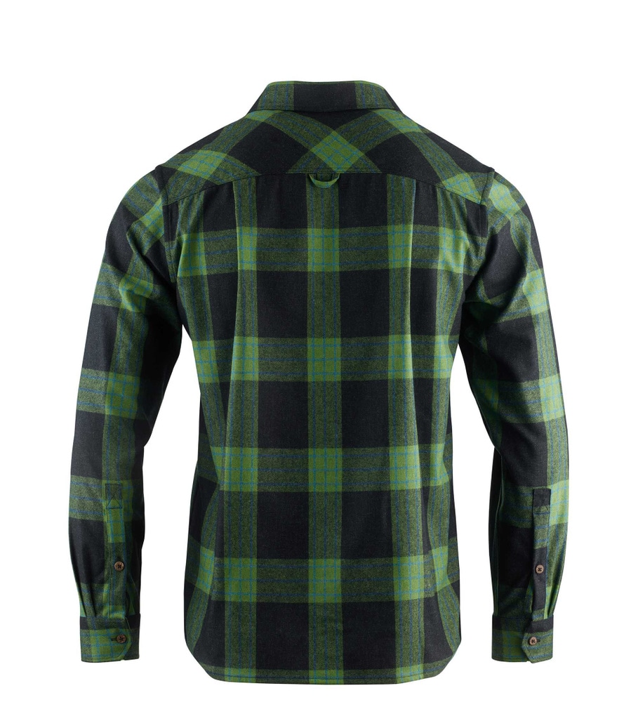 reborn woolshirt M's Check Dark Grey/Green, view: 3