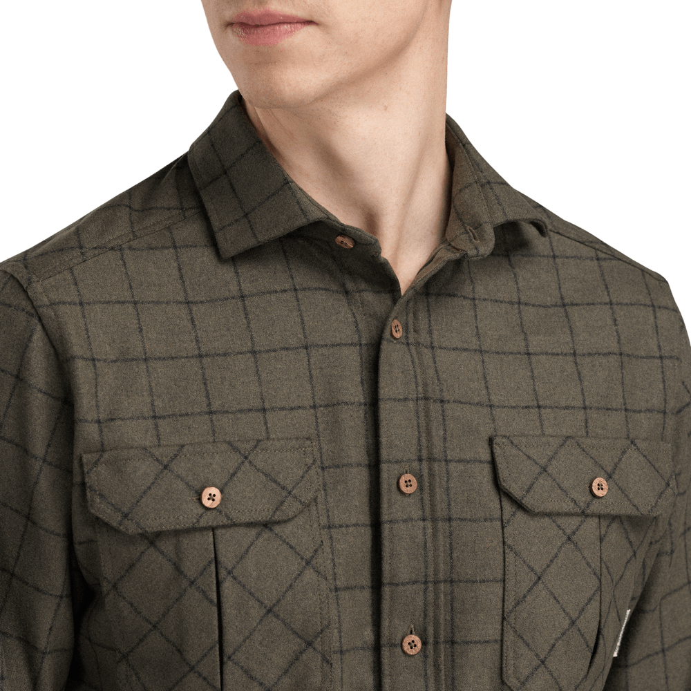 reborn woolshirt M's Grid Forest/Dark Grey, view: 2