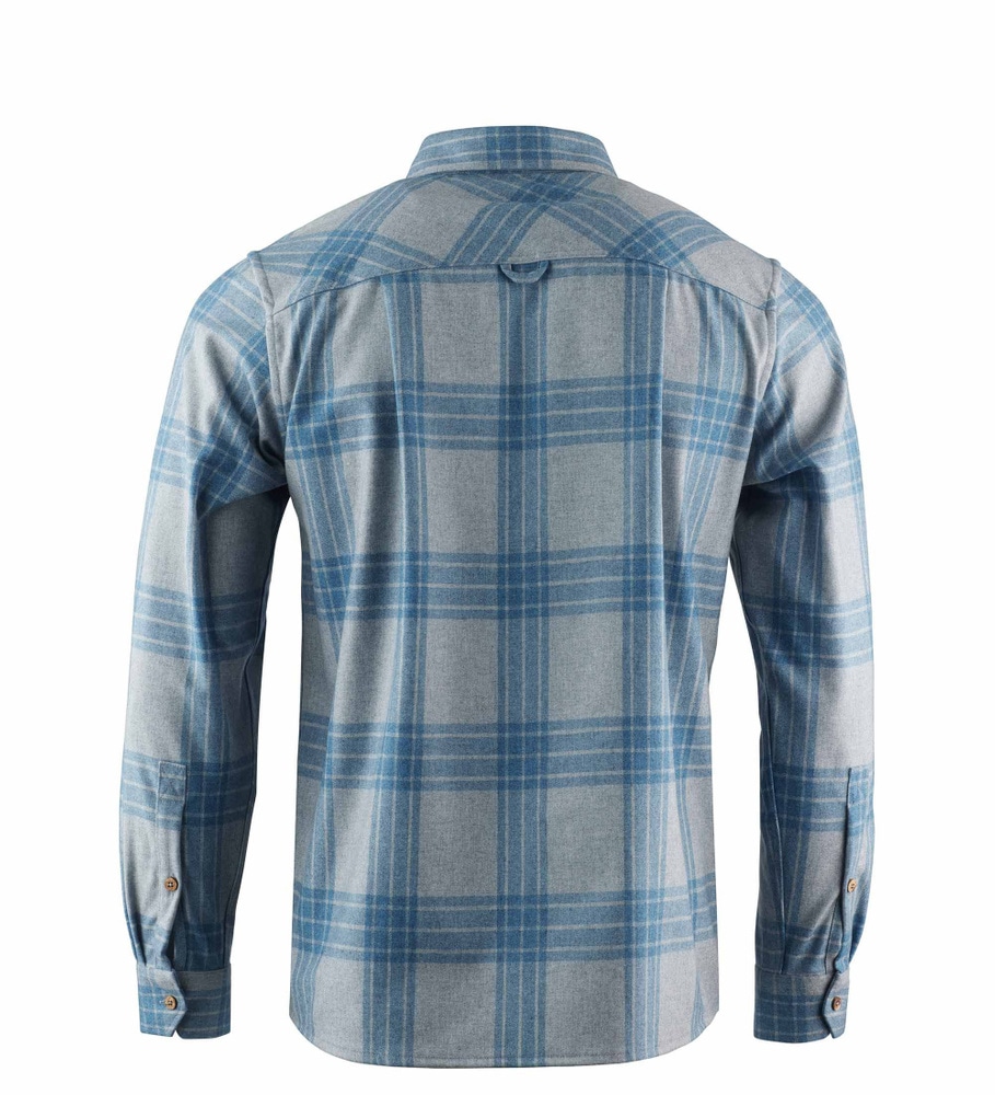 reborn woolshirt M's Check Light Grey/Jeans, view: 4