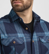 ReBorn woolshirt M's Check Navy / Jeans - view: 2