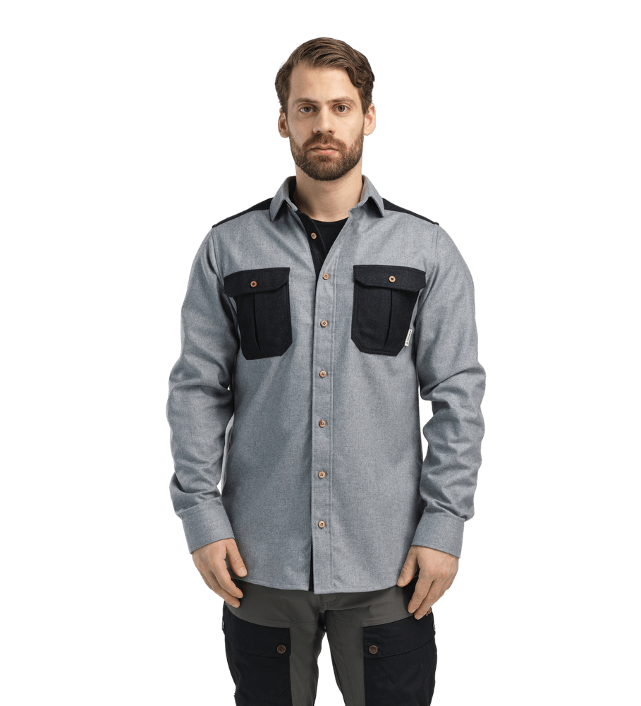 productCard.productImage: reborn woolshirt M's Light Grey/Dark Grey Melange