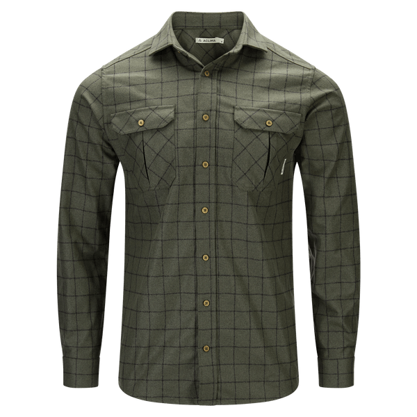 reborn woolshirt M's Grid Forest/Dark Grey, view: 0