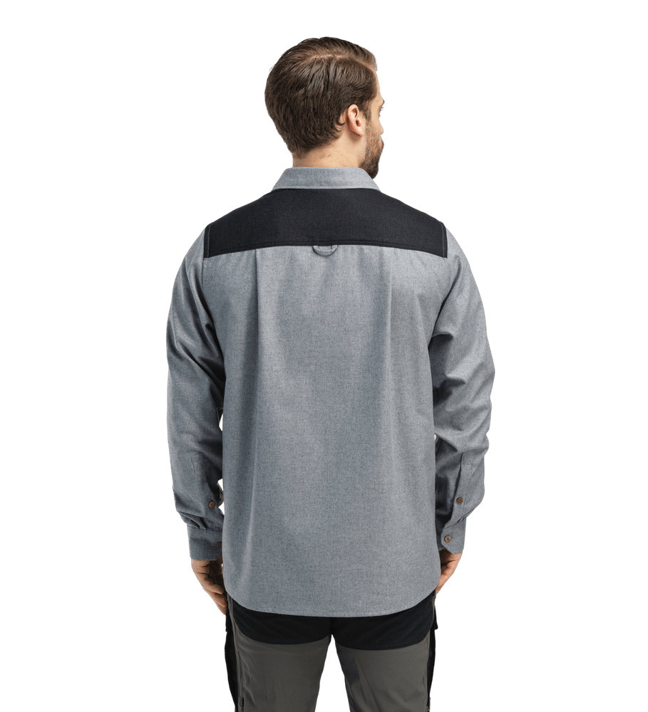 reborn woolshirt M's Light Grey/Dark Grey Melange, view: 1