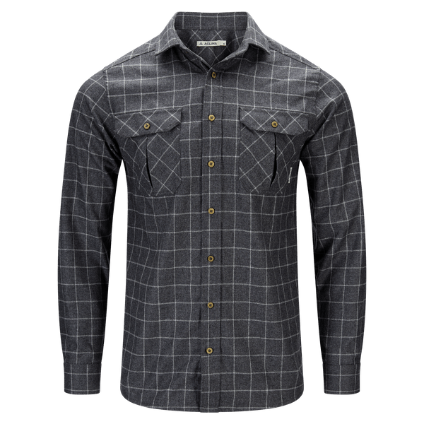 reborn woolshirt M's Grid Slate/Light Grey, view: 0