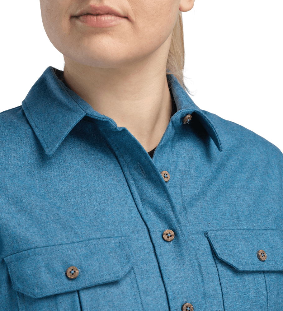 reborn woolshirt W's Light Grey/Dark Grey Melange, view: 2