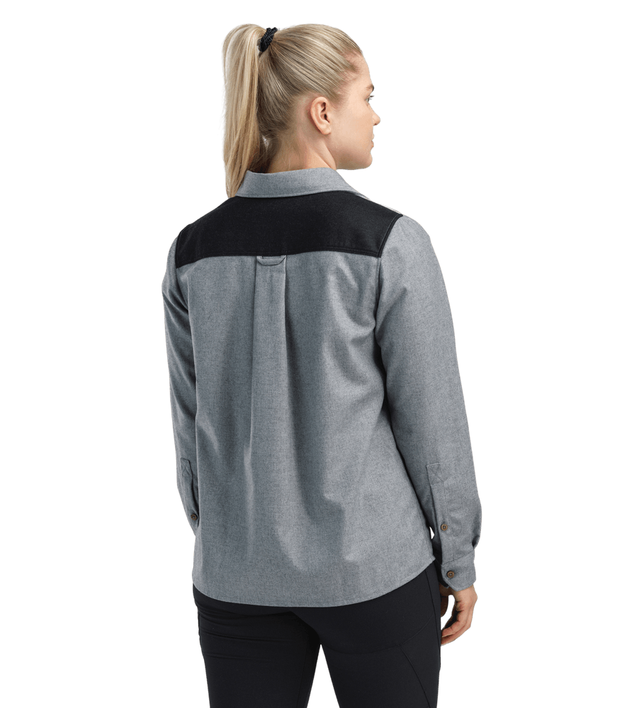 reborn woolshirt W's Light Grey/Dark Grey Melange, view: 1