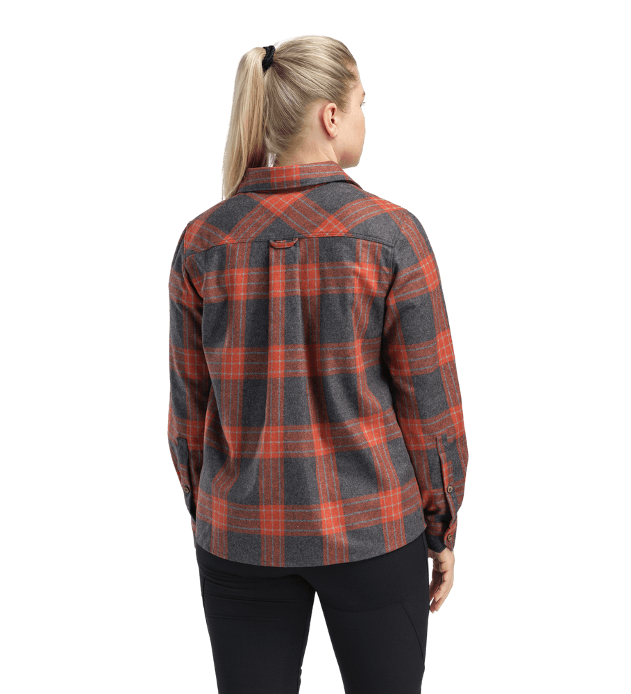 reborn woolshirt W's Check - Grey/Red, view: 1