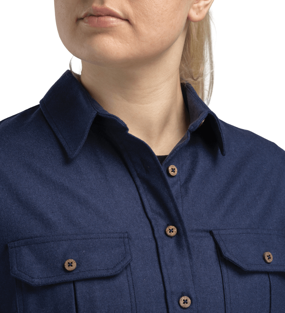 reborn woolshirt W's Navy Melange, view: 2
