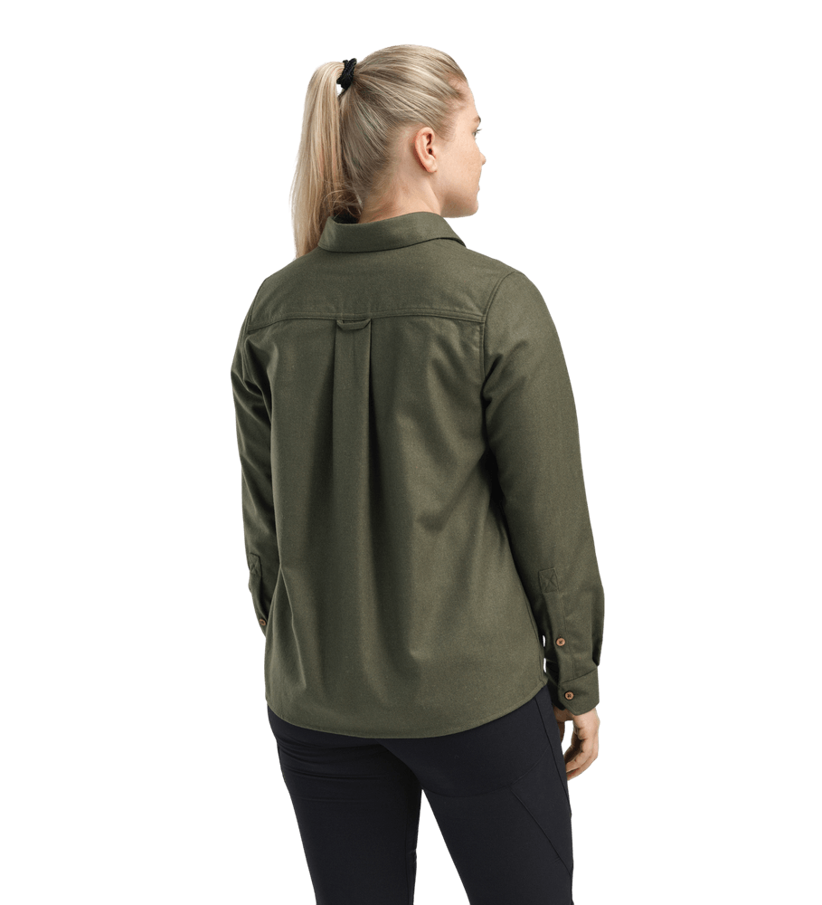 reborn woolshirt W's Olive Melange, view: 1