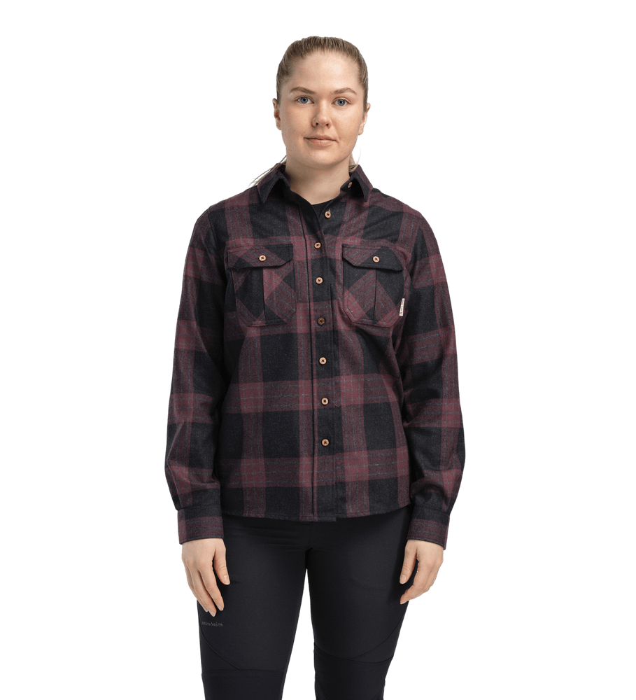 productCard.productImage: reborn woolshirt W's Check Dark Grey/Bordeaux