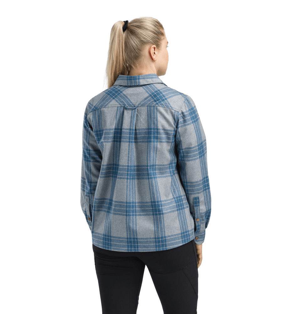 reborn woolshirt W's Check Light Grey/Jeans, view: 1