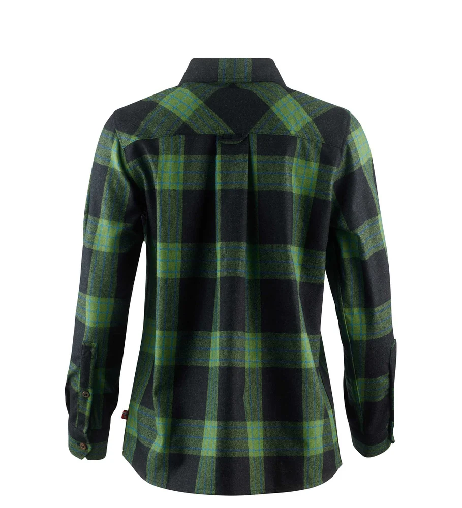 reborn woolshirt W's Check Dark Grey/Green, view: 4