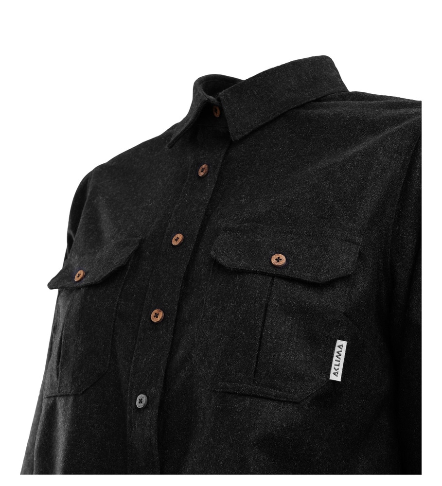 reborn woolshirt W's Dark Grey Melange, view: 5