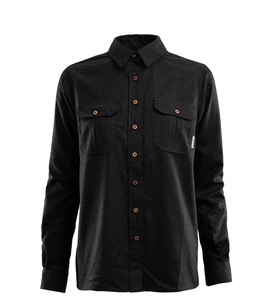 reborn woolshirt W's Dark Grey Melange, view: 3