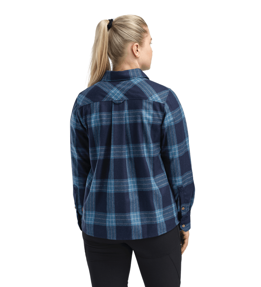 reborn woolshirt W's Check Navy/Jeans, view: 1