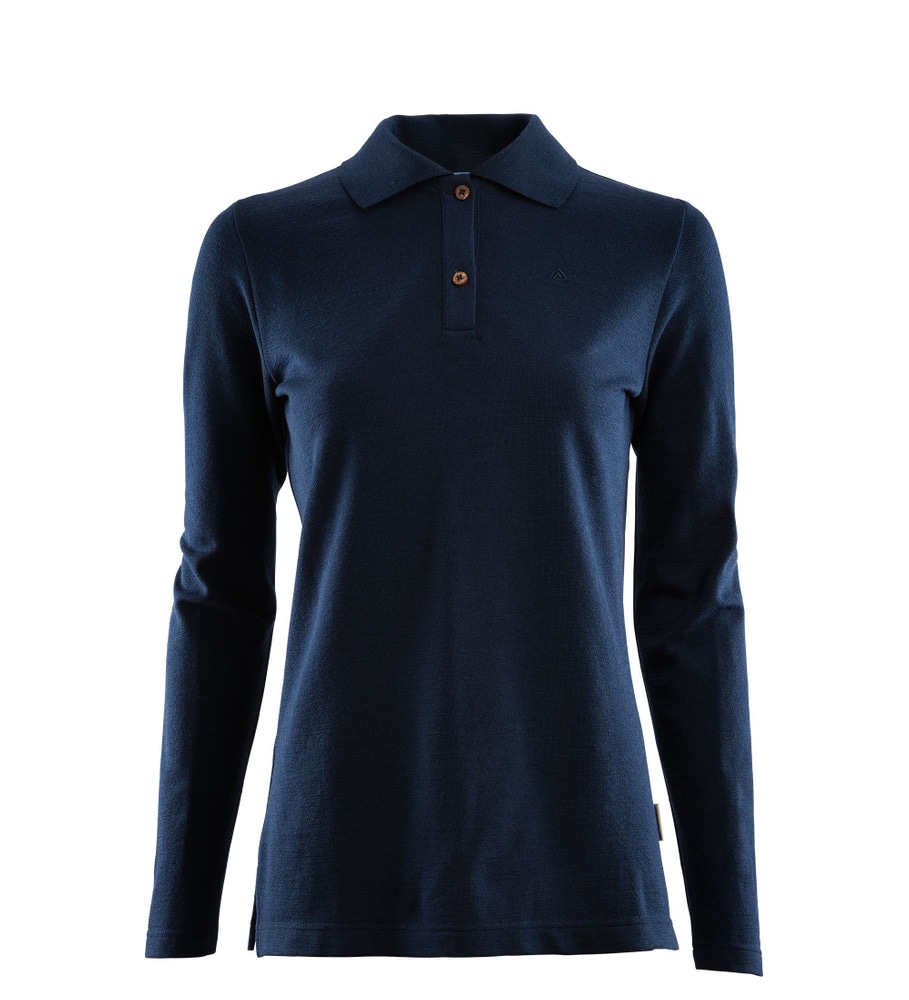 LeisureWool pique shirt Long sleeve W's Navy Blazer, view: 1