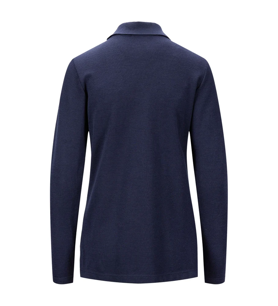 LeisureWool pique shirt Long sleeve W's Navy Blazer, view: 3