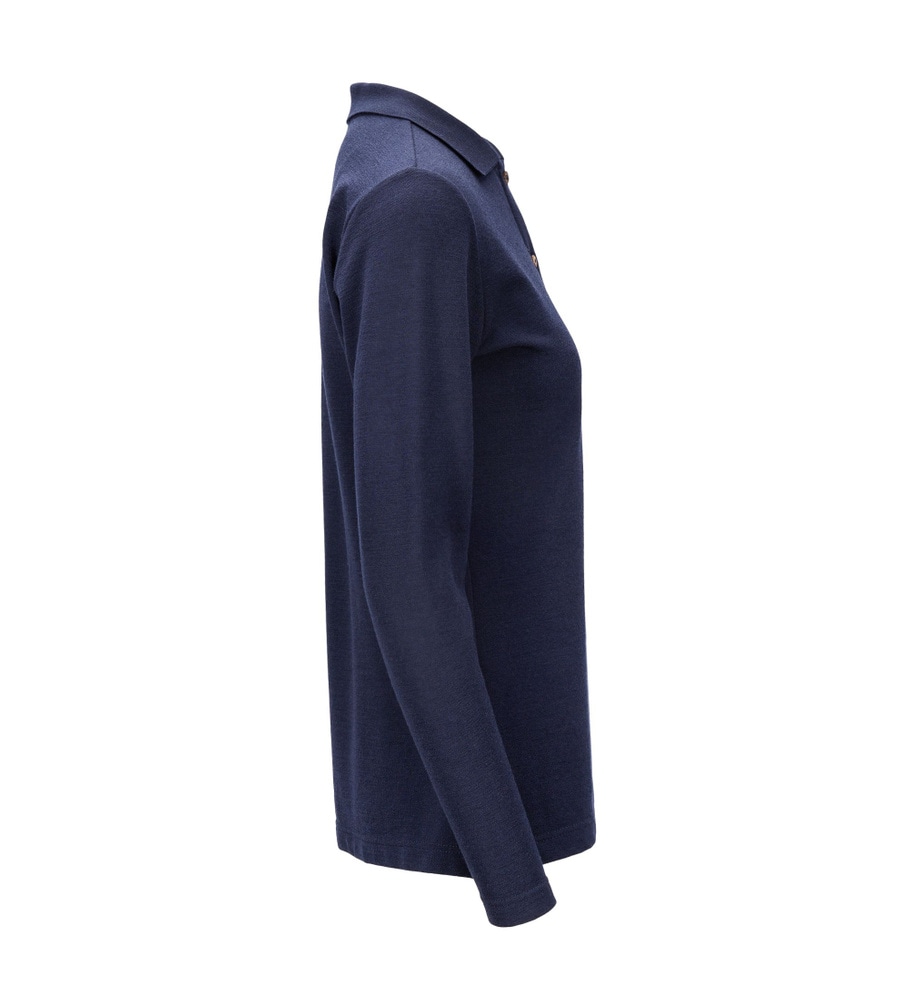 LeisureWool pique shirt Long sleeve W's Navy Blazer, view: 4