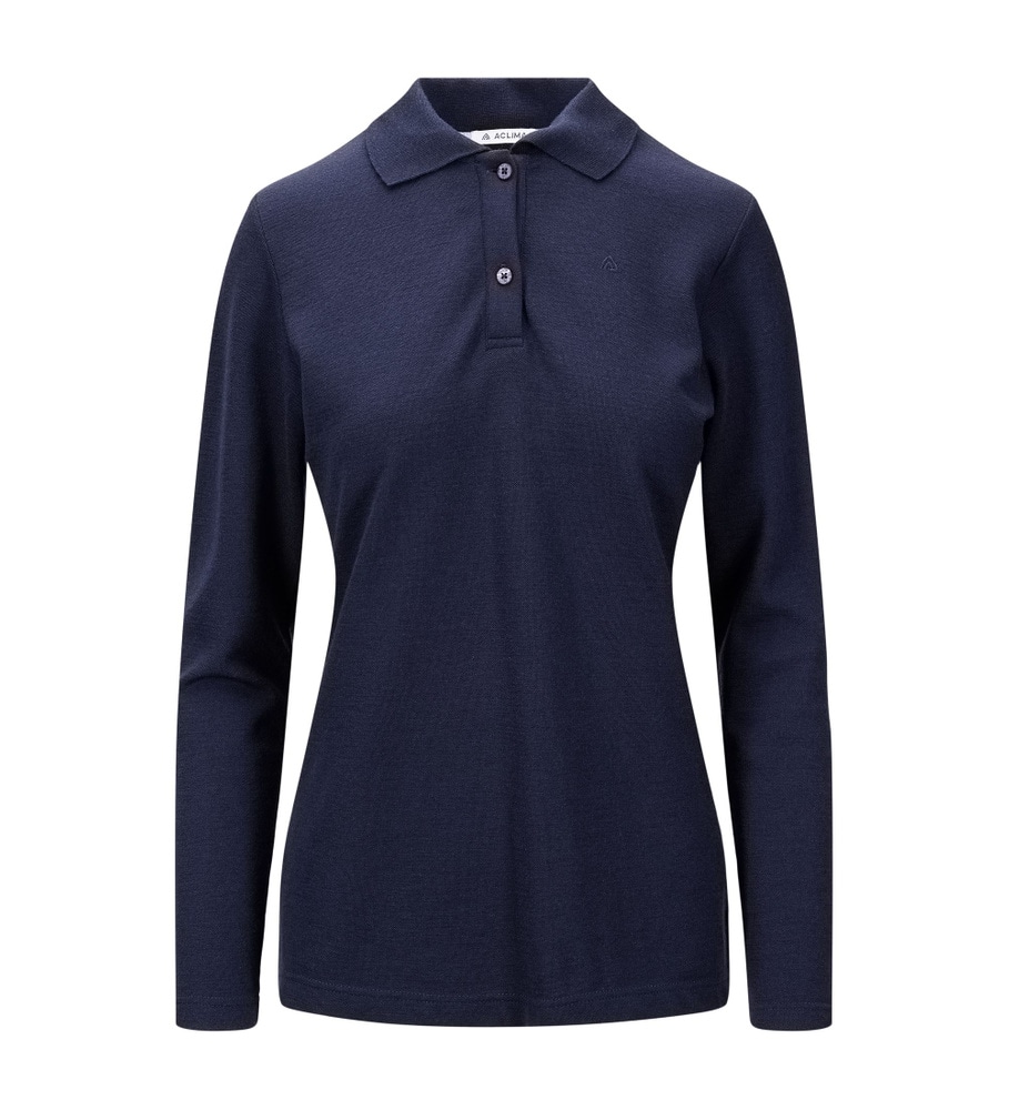 LeisureWool pique shirt Long sleeve W's Navy Blazer, view: 1