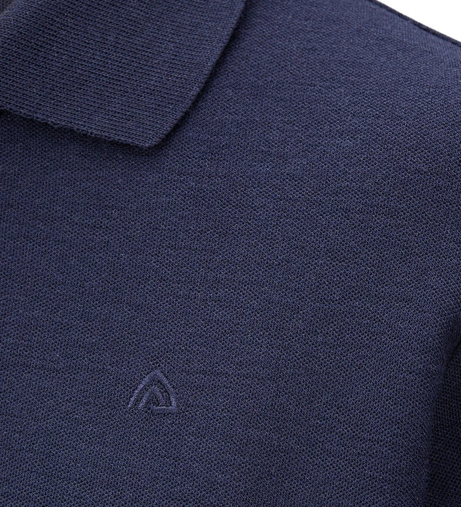 LeisureWool pique shirt Long sleeve W's Navy Blazer, view: 5