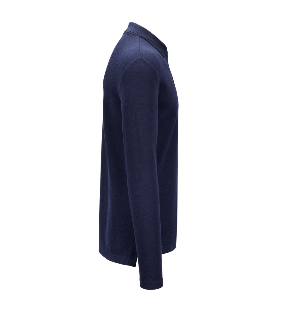 LeisureWool pique shirt Long sleeve M's Navy Blazer, view: 2