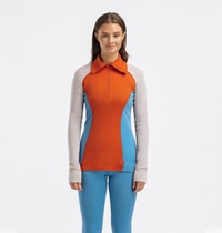 WarmWool Polo W's Gold Flame/Beige Melange/Niagara - view: 0