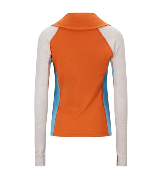 WarmWool Polo W's Gold Flame/Beige Melange/Niagara, view: 5