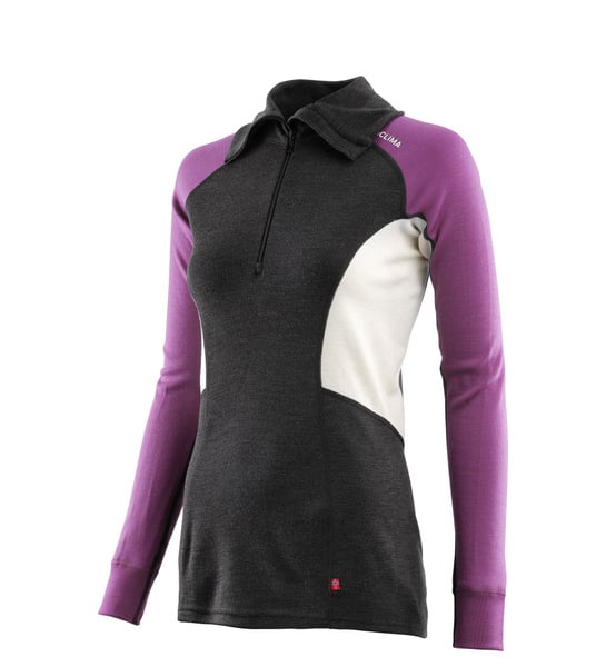 WarmWool polo W's Marengo/Sunset Purple/Nature, view: 2