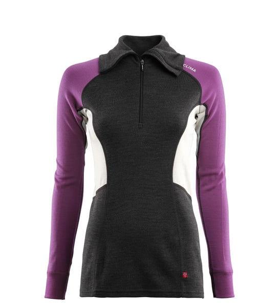 WarmWool polo W's Marengo/Sunset Purple/Nature, view: 0