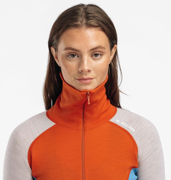 WarmWool Polo W's Gold Flame/Beige Melange/Niagara, view: 2