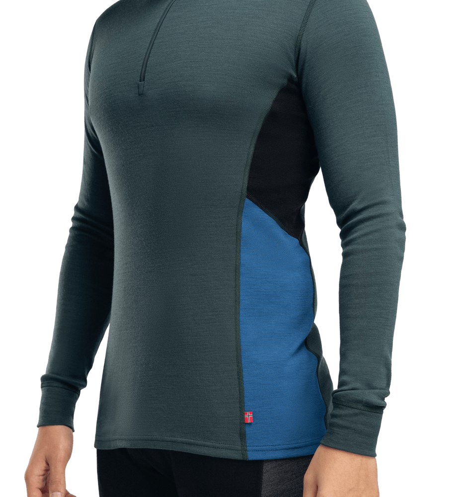 WarmWool Polo M's Green Gables/Corsair/Jet Black, view: 3