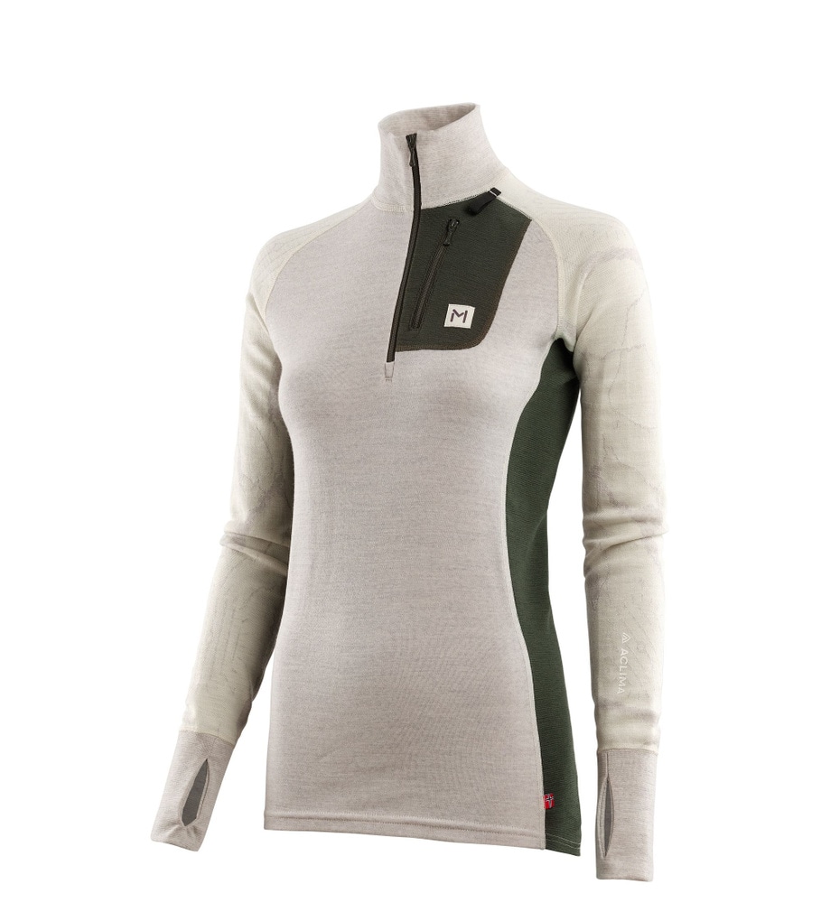 Lars Monsen Femunden Polo W's Beige Melang/Olive Night/Femunden Light, view: 2