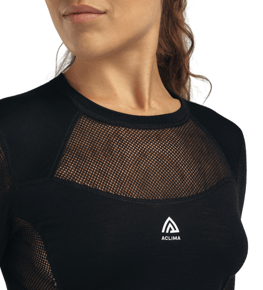 WoolNet Light Crewneck W's Jet Black, view: 2