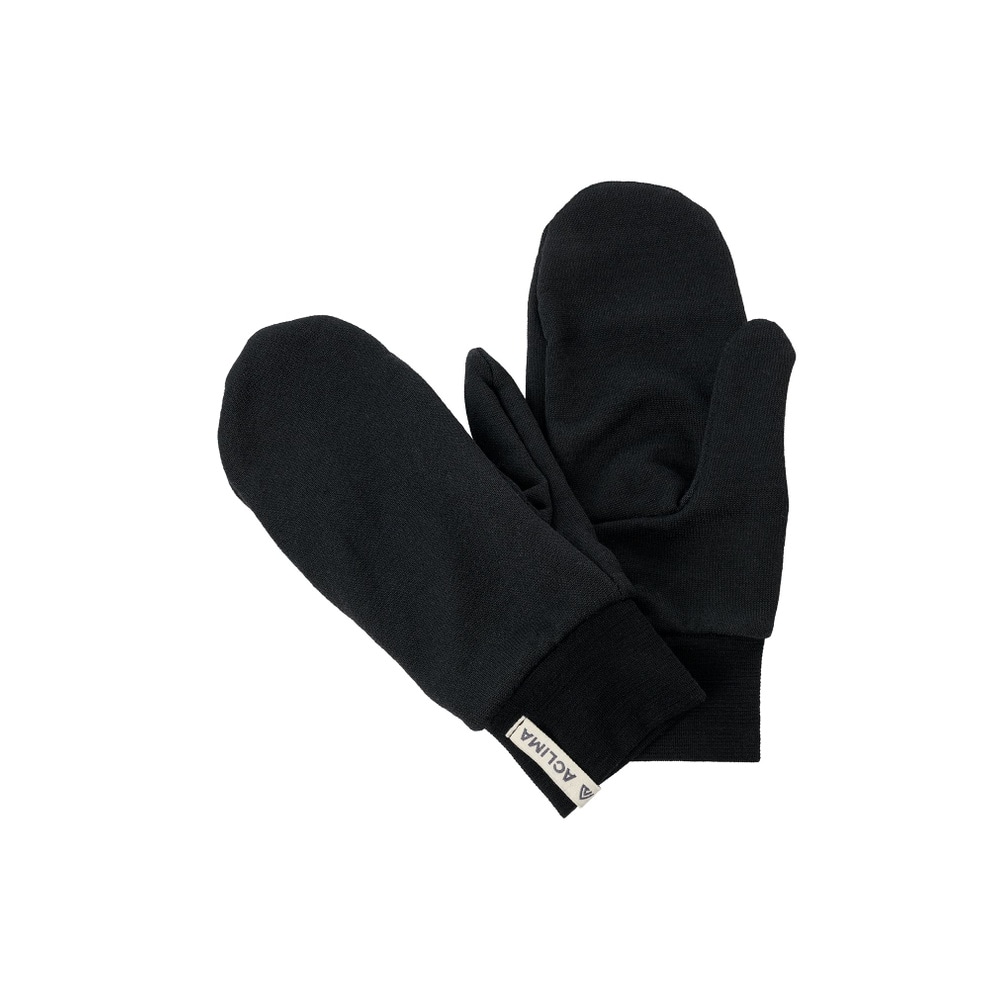 WoolTerry Liner Mittens Jet Black, view: 0
