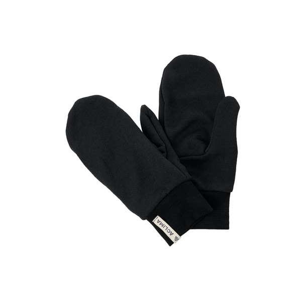 WoolTerry Liner Mittens Jet Black, view: 0