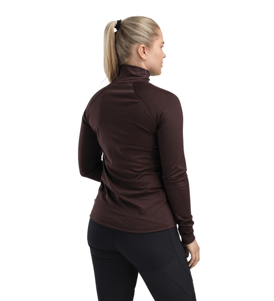 LightWool 180 Polo w/ zip W's Chocolate Plum, view: 1