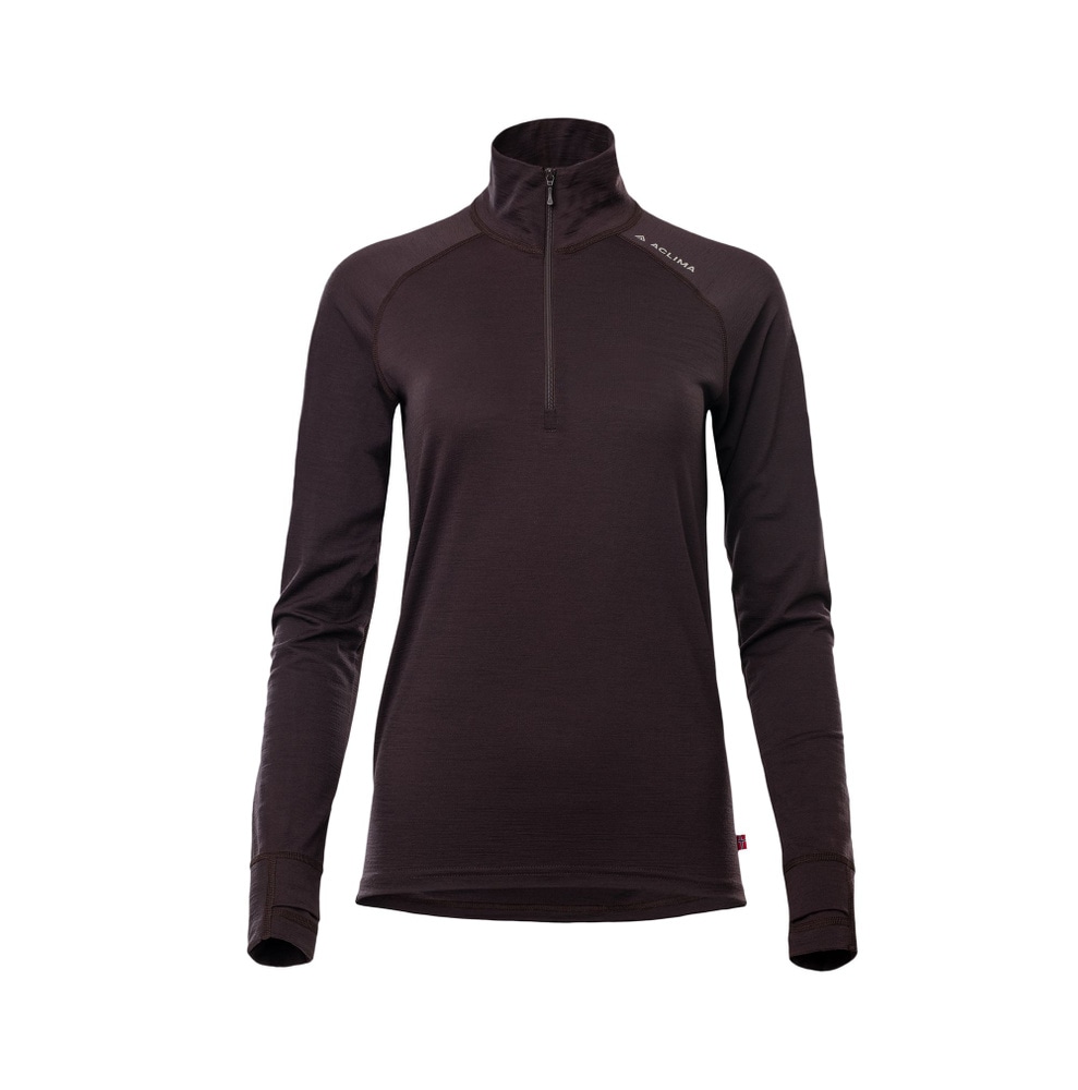 LightWool 180 Polo w/ zip W's Chocolate Plum, view: 2