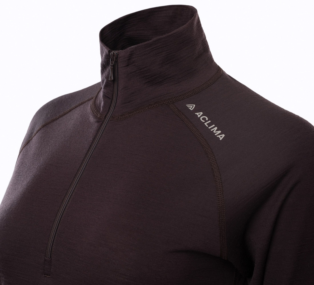LightWool 180 Polo w/ zip W's Chocolate Plum, view: 4