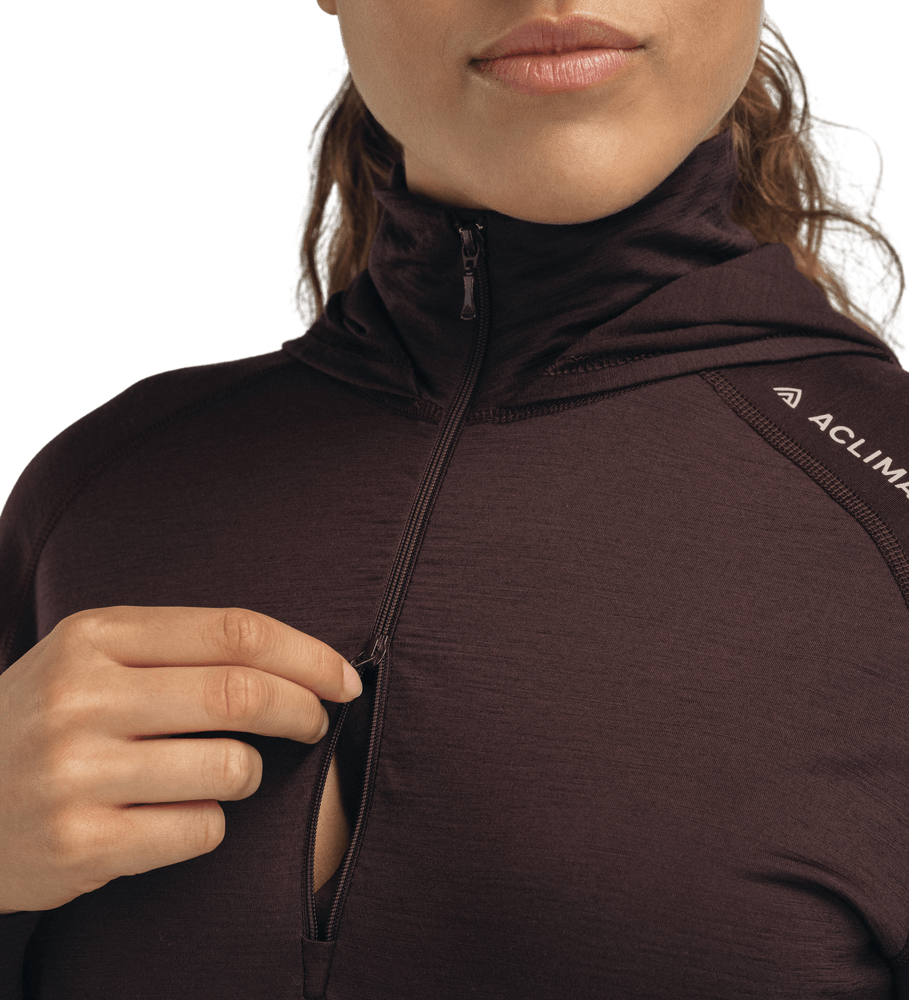 LightWool 180 Hoodie W's Chocolate Plum, view: 2