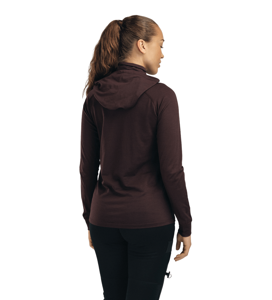 LightWool 180 Hoodie W's Chocolate Plum, view: 1