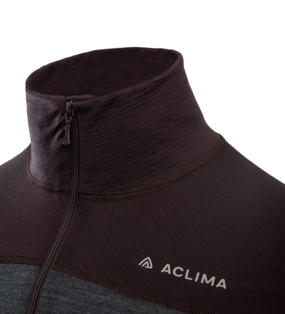 LightWool 180 Polo w/ zip M's Chocolate Plum/Marengo, view: 7