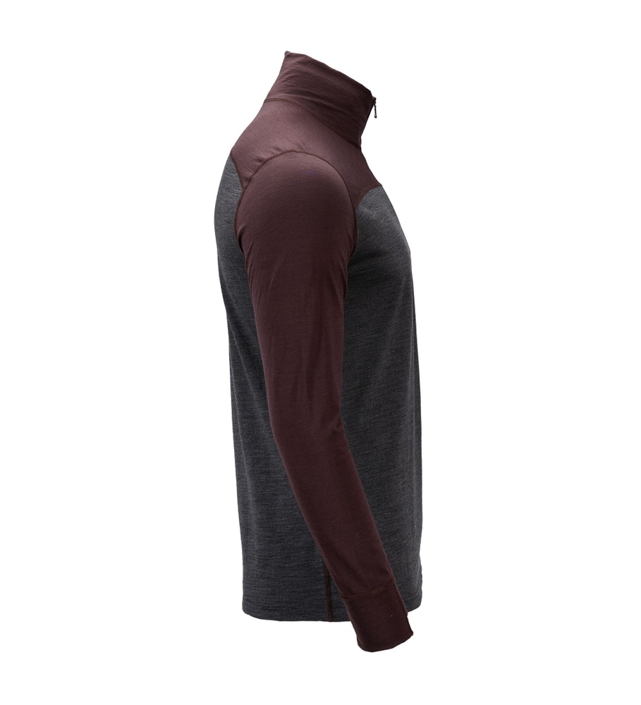 LightWool 180 Polo w/ zip M's Chocolate Plum/Marengo, view: 6