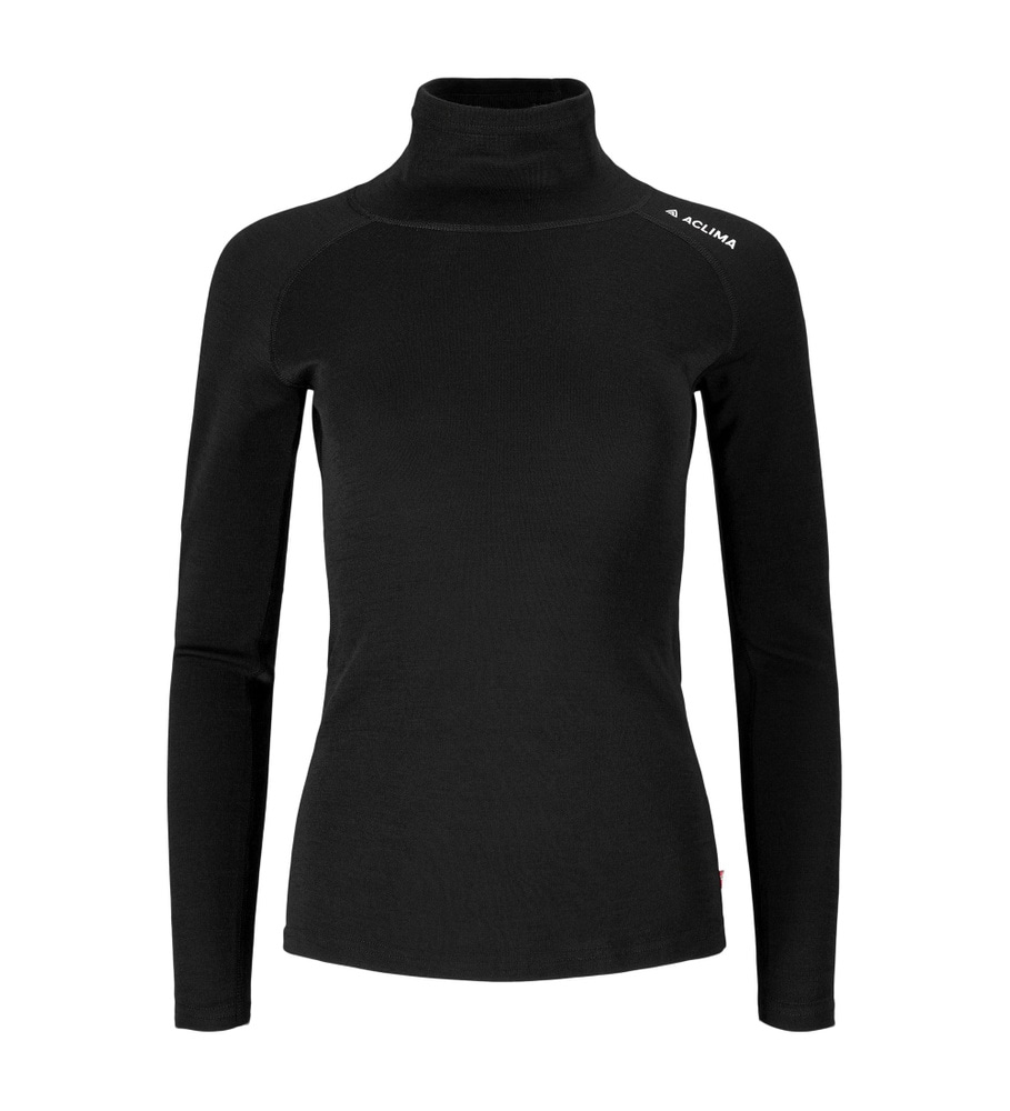 WarmWool Roll Neck W's Jet Black, view: 3