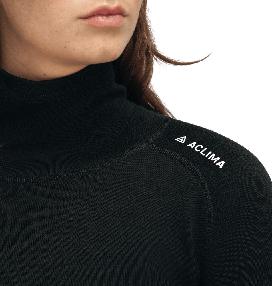 WarmWool Roll Neck W's Jet Black, view: 2