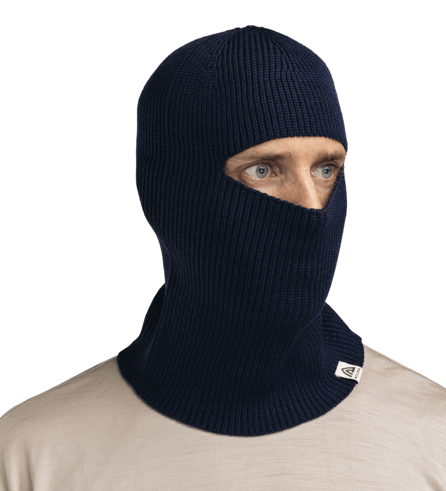 Flat Knit Balaclava Hat U Navy Blazer, view: 2