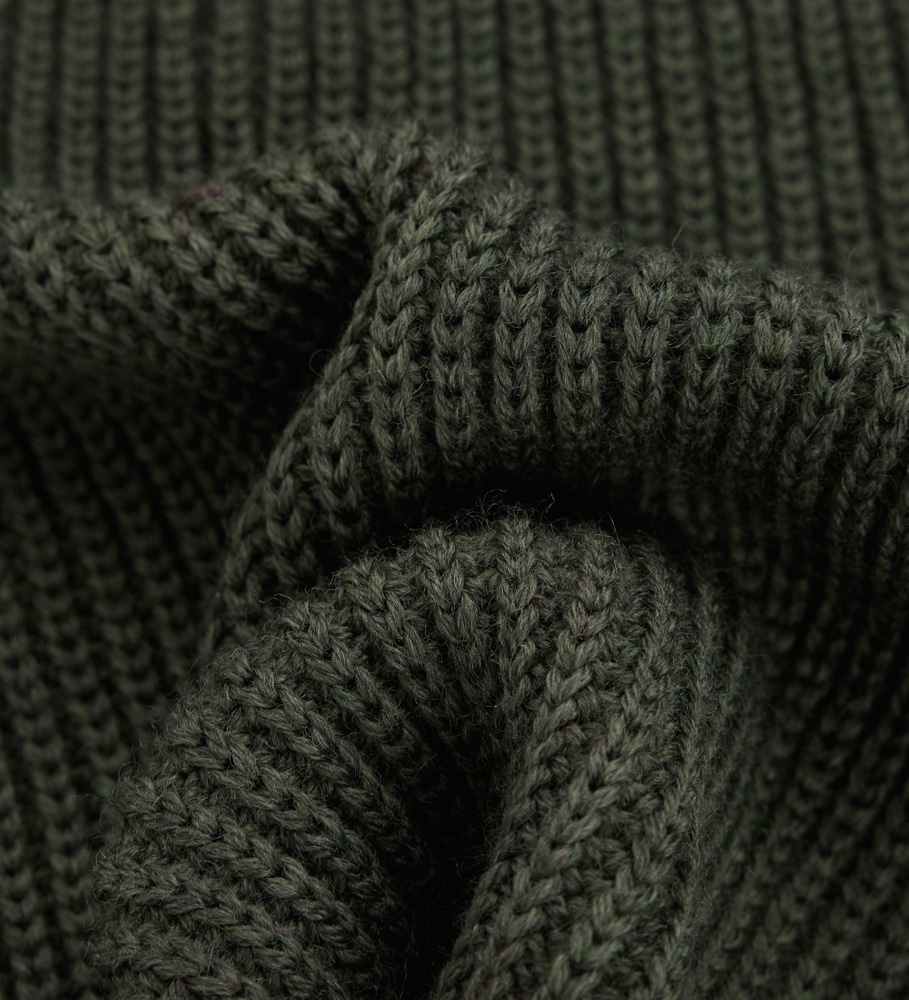 Flat Knit Balaclava Hat U Olive Night, view: 5