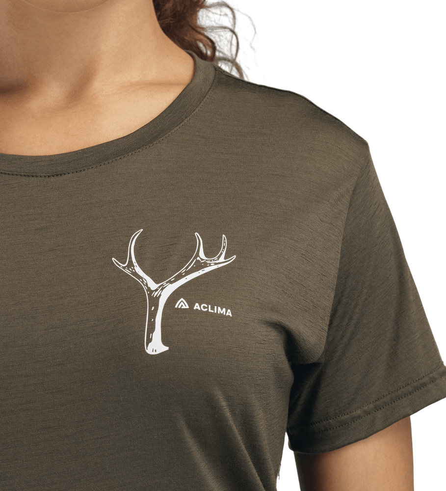LightWool Tee Print Horn W's Tarmac, view: 2