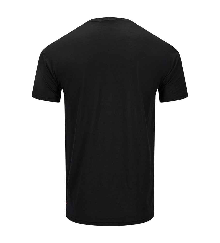 LightWool Tee Print Horn M's Jet Black, view: 5