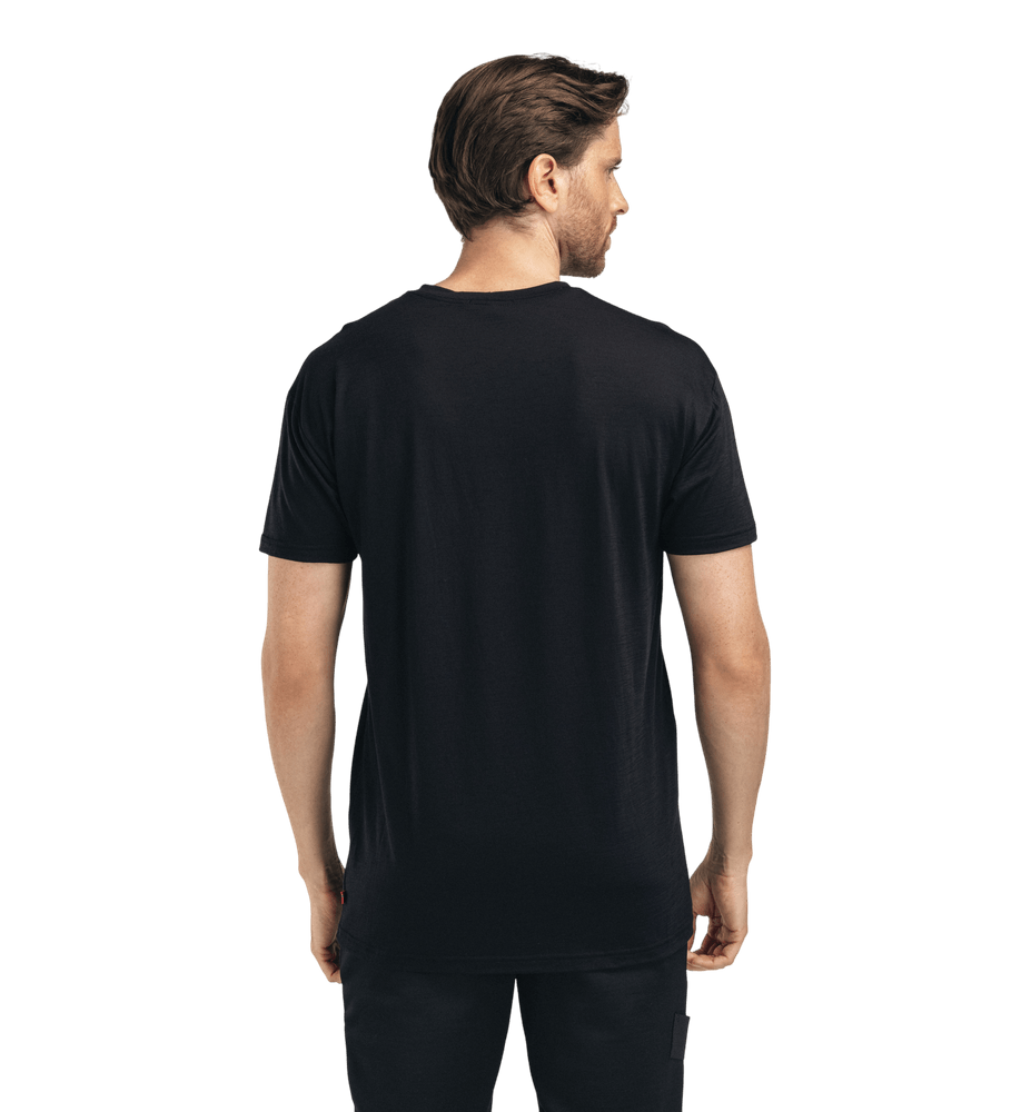 LightWool Tee Print Horn M's Jet Black, view: 2